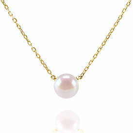 Elegant Pearl Necklace - Minimalist Style, American and European, Lock Collar for Women.
