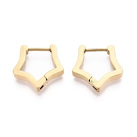 Серьги из 304 нержавеющей стали, звезда, ионное покрытие (ip)