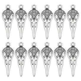 40 шт. Подвески из сплава в тибетском стиле, готическом стиле, череп