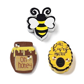Bee Theme Printed Wood Beads