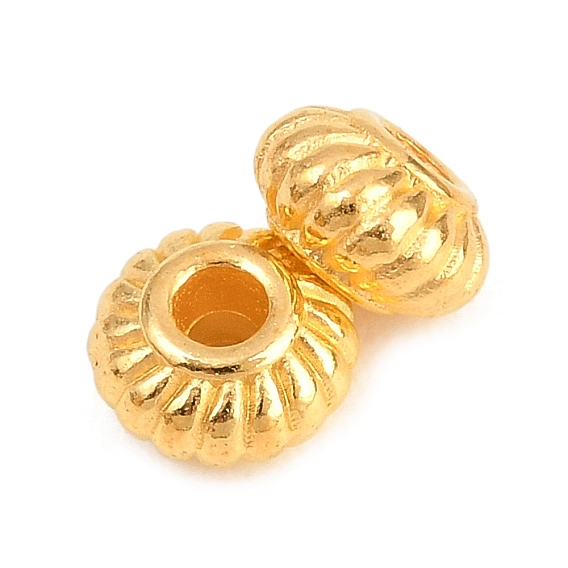 Бусины разделители из сплава , без кадмия и без свинца, рондель, 6x4 мм, отверстие : 1.5 мм