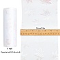 Autumn Theme Maple Leaf Pattern Organza Ribbon, Tulle Fabric Roll, for Wedding Party Decorat & Crafts
