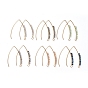 Dangle Earrings, with Faceted Rondelle Glass Beads, 304 Stainless Steel Earring Hooks and Copper Wire