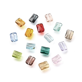 Стекло имитация австрийских хрустальных бусин, прямоугольные, граненые