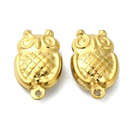 Ion Plating(IP) 304 Stainless Steel Pendants, Owl Charms