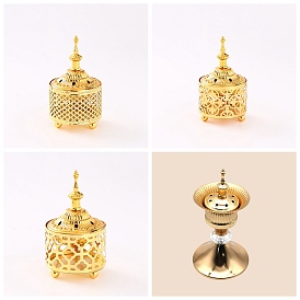 Iron Incense Burners Tower Censer Holder, Hollow Buddhism Aromatherapy Furnace Home Decor
