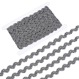 12.5ярдов плетеной волнистой полиэстерной ленты, аксессуары для одежды, с картой дисплея 1pc картона