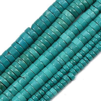 Бусины из натурального магнезита, окрашенная и подогревом, диск, Heishi бусы