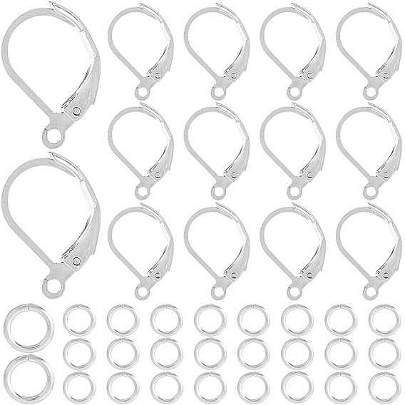 80 шт. 304 серьги с рычагом из нержавеющей стали, с петлей и 100 шт. открытыми кольцами для прыжков