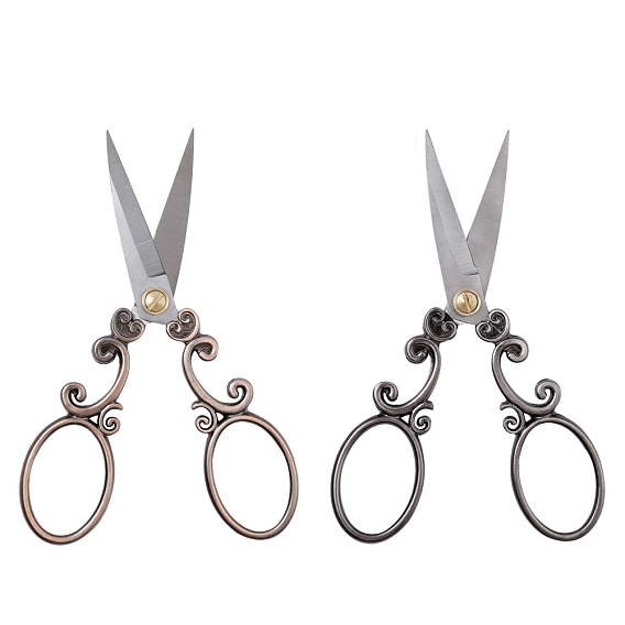 201 Stainless Steel Sewing Embroidery Scissors, Flower Handcraft Scissors for Needlework