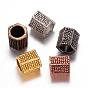 Alloy European Beads, Large Hole Beads, Hexagonal Prism