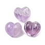 Натуральные полосатые бусины из аметиста, сердце