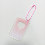 Gradient Acrylic Disc Pendant Decoration, with Ball Chains, for DIY Keychain Pendant Ornaments, Mobile Phone Shape