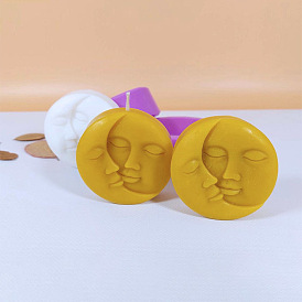 DIY Candle Silicone Molds, Resin Casting Molds, For UV Resin, Epoxy Resin Jewelry Making, Moon