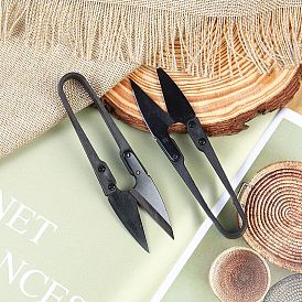 High Carbon Steel Sewing Scissors, with Plastic Handle, U-shapes Spring Scissor, Yarn Fabric Trimmer Clipper