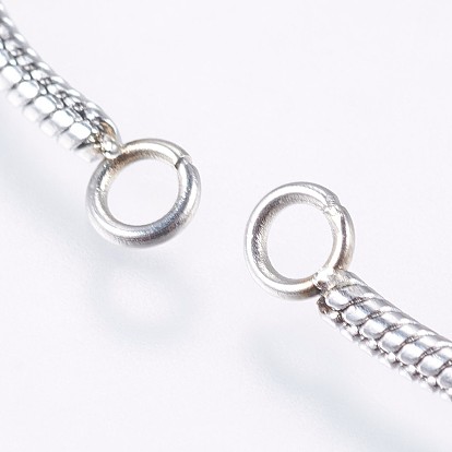 Adjustable 304 Stainless Steel Snake Chain Necklace Making, Slider Necklace