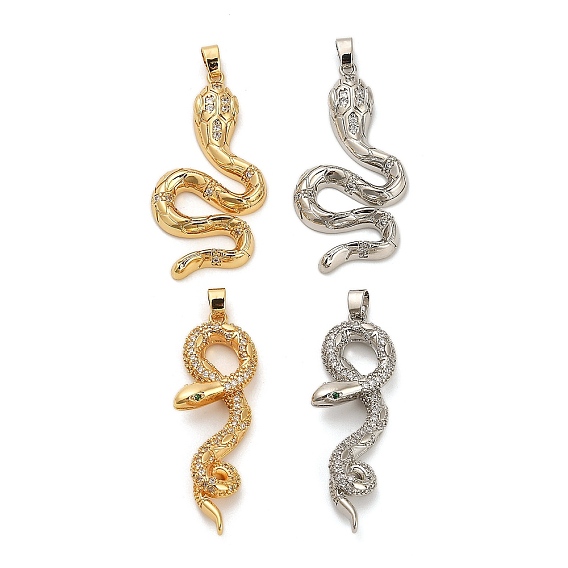 Латунные микро проложить кубического циркония подвески, змеиные чары