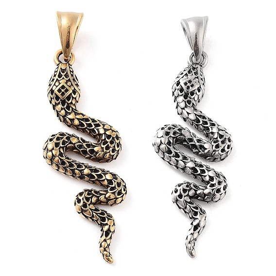 304 большие подвесные стразы из нержавеющей стали, очарование змеи