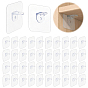 Transparent Adhesive Plastic Wall Hook, No-Drill Hanger for Closet, Square