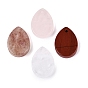 Gemstone Pendants, Flat Teardrop Charms