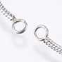 Adjustable 304 Stainless Steel Snake Chain Necklace Making, Slider Necklace