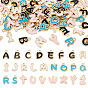 78Pcs 26 Styles Alloy Enamel Charms, with Letter A~Z, Golden