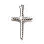 304 Stainless Steel Pendants, Cross
 Charms