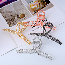 Fashion Metal Twisted Clip for European and American Hairstyles - Large Size, Back Clip.