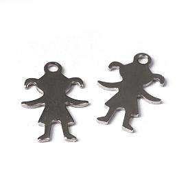Ion Plating(IP) Girl 304 Stainless Steel Pendants