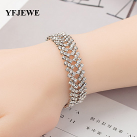 Minimalist Wave Diamond Bracelet for Women's Stage Performance Jewelry