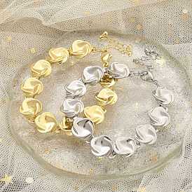 Латунные плоские круглые звенья браслеты для женщин