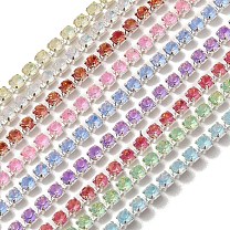 Iron Rhinestone Cup Chains, with Spool
