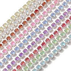 Iron Rhinestone Cup Chains, with Spool