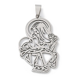 201 подвески из нержавеющей стали, очарование матери и ребенка, лазерная резка, анти-тускнение