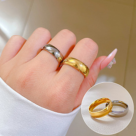 Minimalist Titanium Steel Disco Ring - Unisex, Simple, Index Finger Ring.