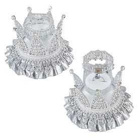 Plastic Rhinestone Ring Boxes, Crown