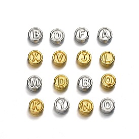 26 English letters electroplated gold and silver letter beads DIY mobile phone chain bracelet jewelry accessories 100pcs/pack
