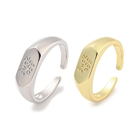Brass Cuff Rings, Open Rings for Women, Long-Lasting Plated