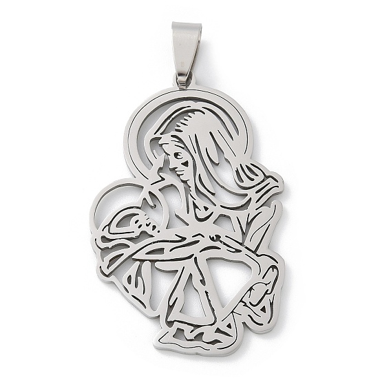 201 подвески из нержавеющей стали, очарование матери и ребенка, лазерная резка, анти-тускнение