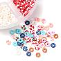 1280Pcs 8 Colors Handmade Polymer Clay Beads, Disc Heishi Beads