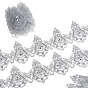 5Yards Polyester with Plastic Pearl Round Bead/Sequins Ribbon, Lace Trim, Clothing Accessories
