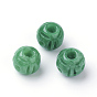 Natural Jade Buddhist Beads, 3 Hole Guru Beads, T-Drilled Beads, Dyed, Round