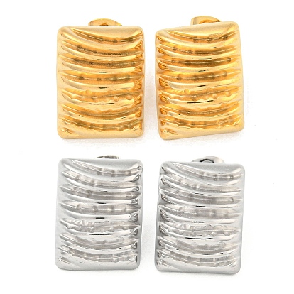 Прямоугольник 304 шпильки из нержавеющей стали ухо, серьги-гвоздики для женщин