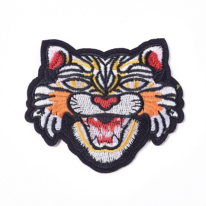 Computerized Embroidery Cloth Iron on/Sew on Patches, Costume Accessories, Appliques, Tiger