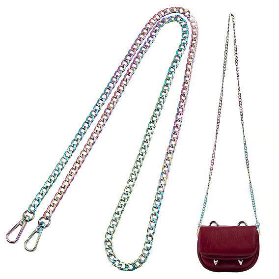 Sangle de sac de chaîne de fer, avec fermoir pivotant, accessoires de remplacement de sac