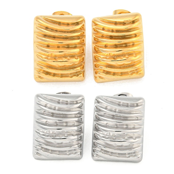 Прямоугольник 304 шпильки из нержавеющей стали ухо, серьги-гвоздики для женщин