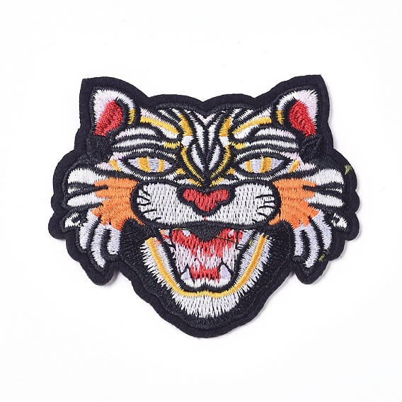 Computerized Embroidery Cloth Iron on/Sew on Patches, Costume Accessories, Appliques, Tiger