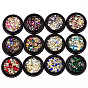 3D Nail Art Decorations, with Rhinestone & Alloy Findings & Seed Beads, Mixed Shapes