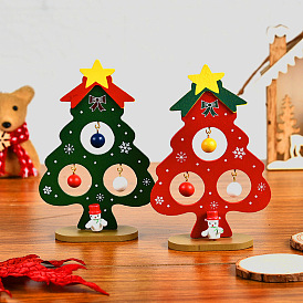 Christmas Tree Wooden Display Decorations, for Christmas Party Gift Home Decoration