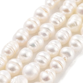 Natural Cultured Freshwater Pearl Beads Strands, Grade A+, Rice